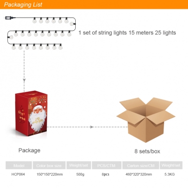 LED户外灯 - HCP064  G40铜线户外灯串